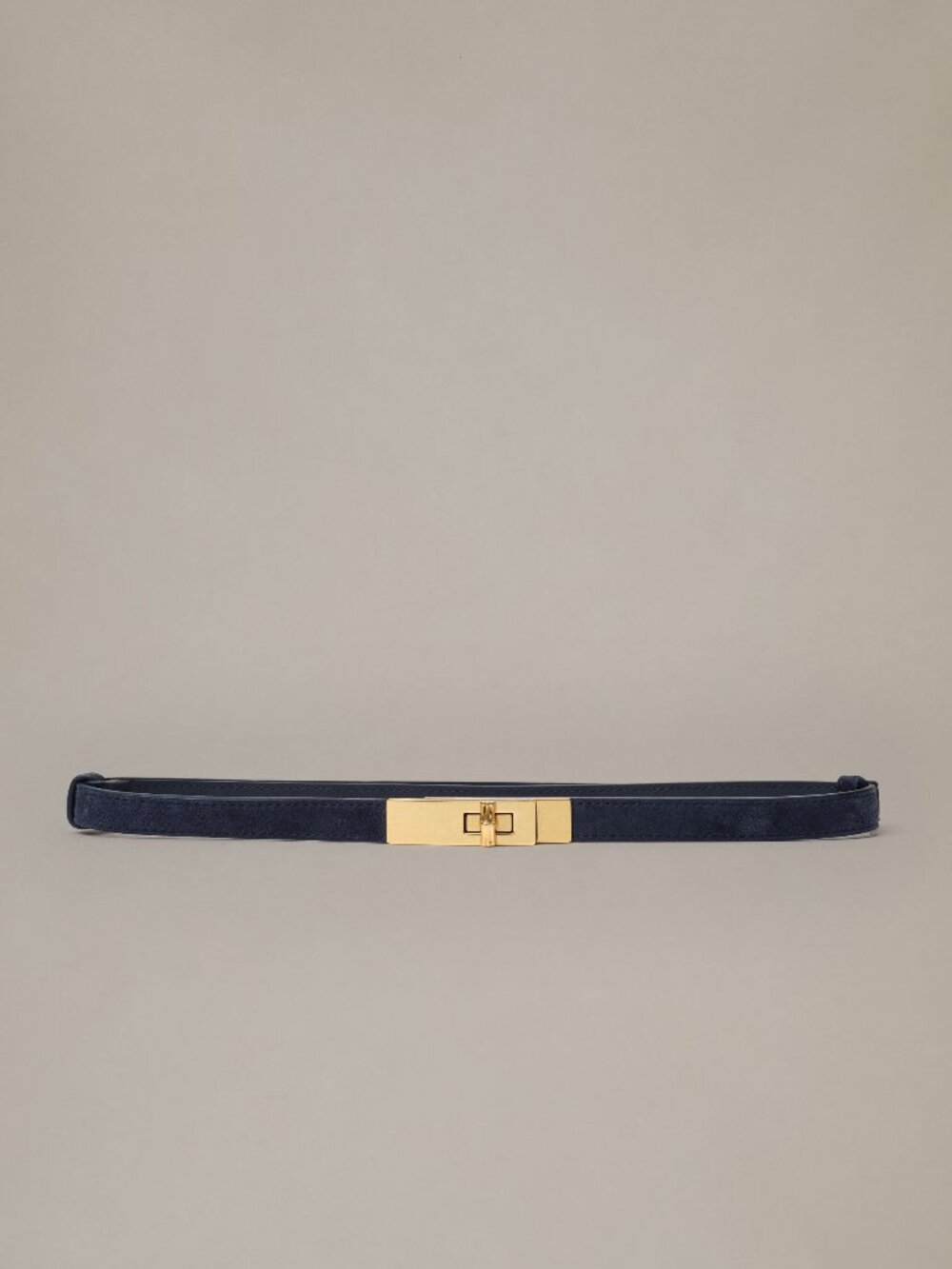 J McLaughlin Liv Suede Belt - Navy/Gold NEW